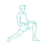 Hip flexor stretch for desk athletes